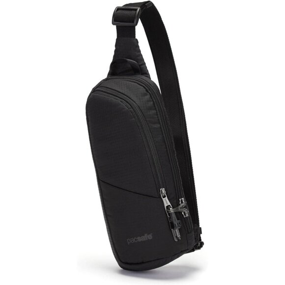 Anti Theft Sling Pack Black 2.5L Lightweight Secure Travel Organization - Picture 2 of 5